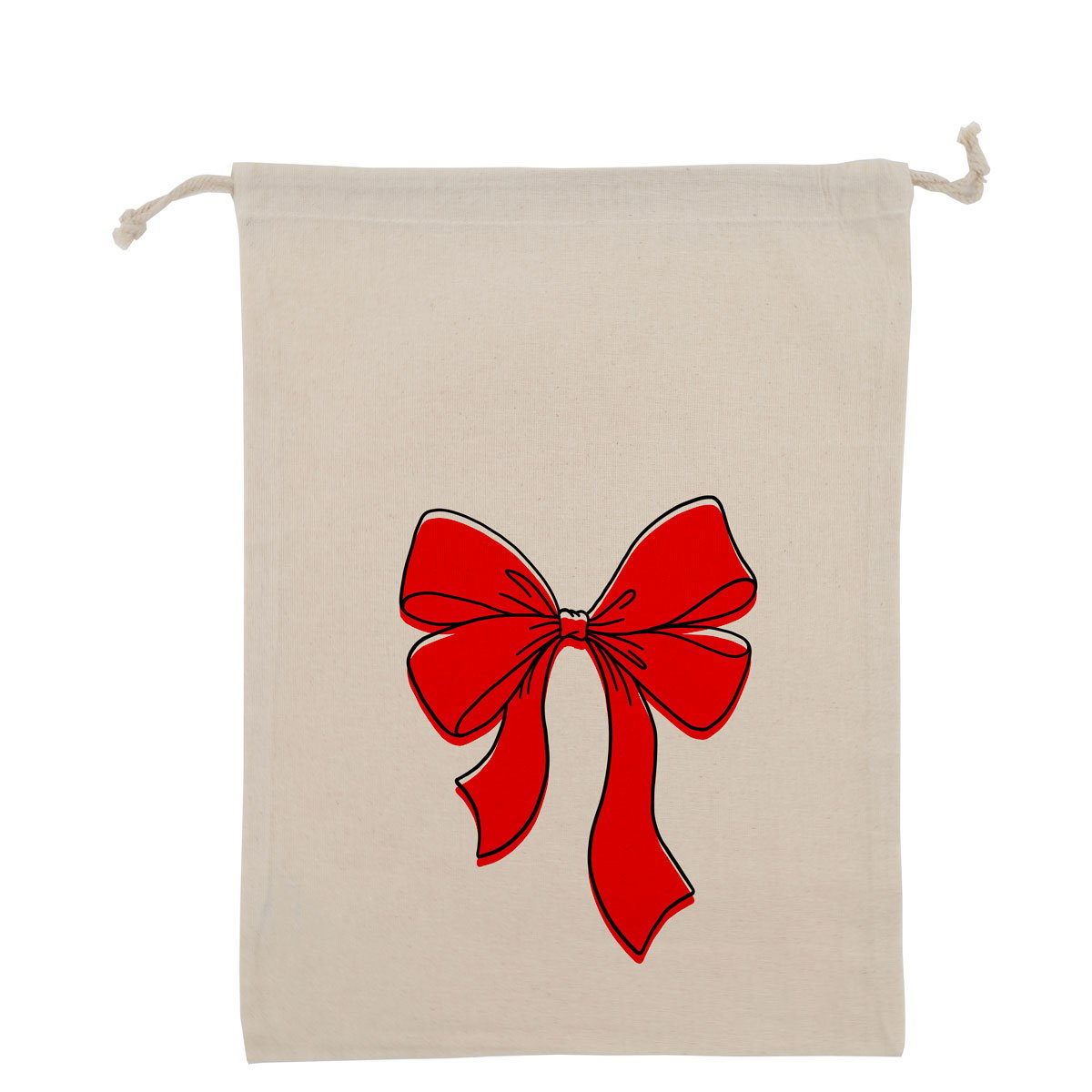 Katoenen geschenkzakjes Kerst - Ribbon