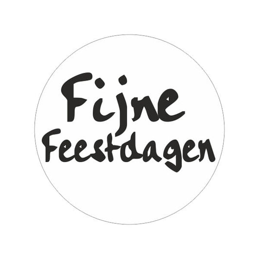 Fijne Feestdagen stikker - Etiketten