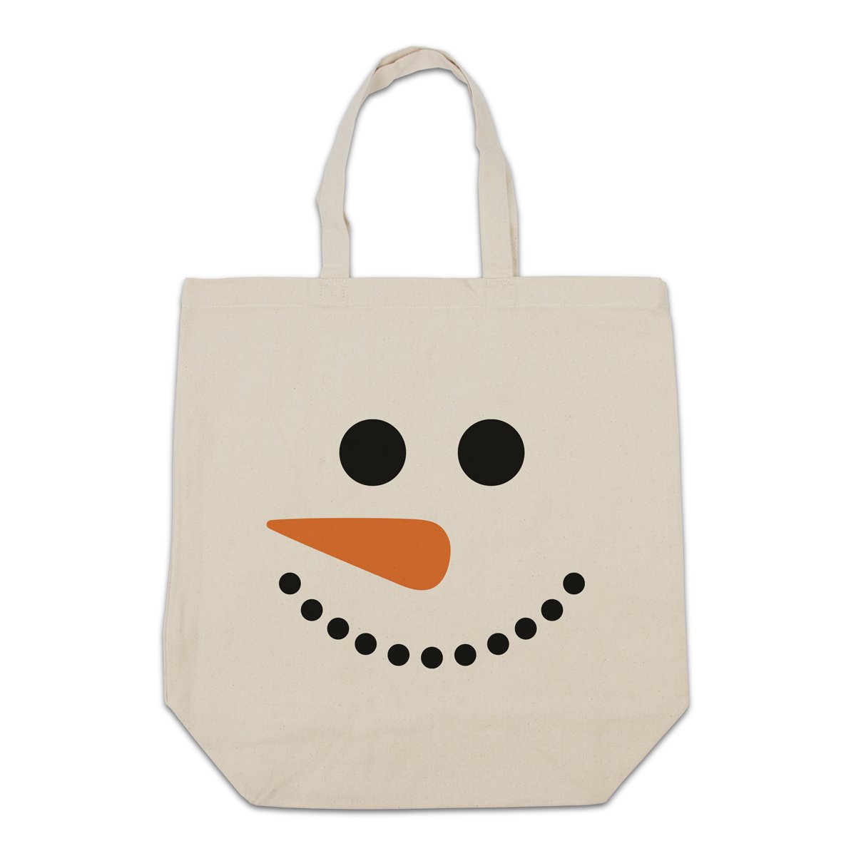 Kerst canvas ecru tote bags - Snowman